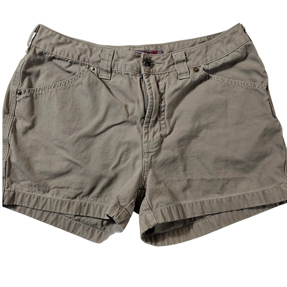 Silver Jeans Co Khaki Canvas Shorts Womens 31 Tan Utility Cargo Sz 10 L5283CAH